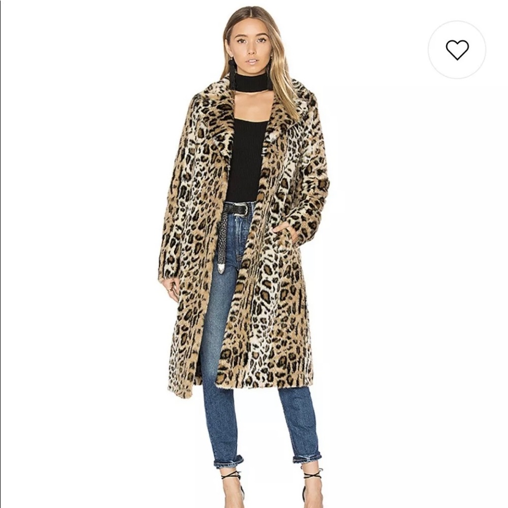 Majorelle Fifi faux fur coat in Leopard